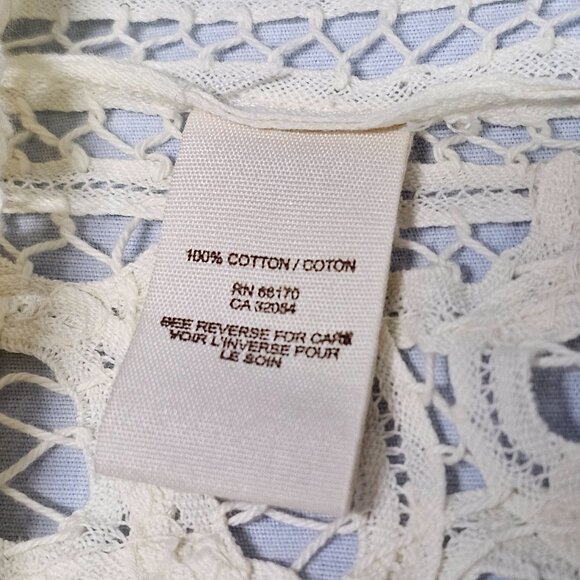 Free People Boho Ivory Battenberg Lace Convertible Halter Top Women Size XS/S - Picture 11 of 13